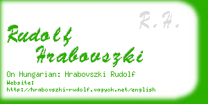 rudolf hrabovszki business card